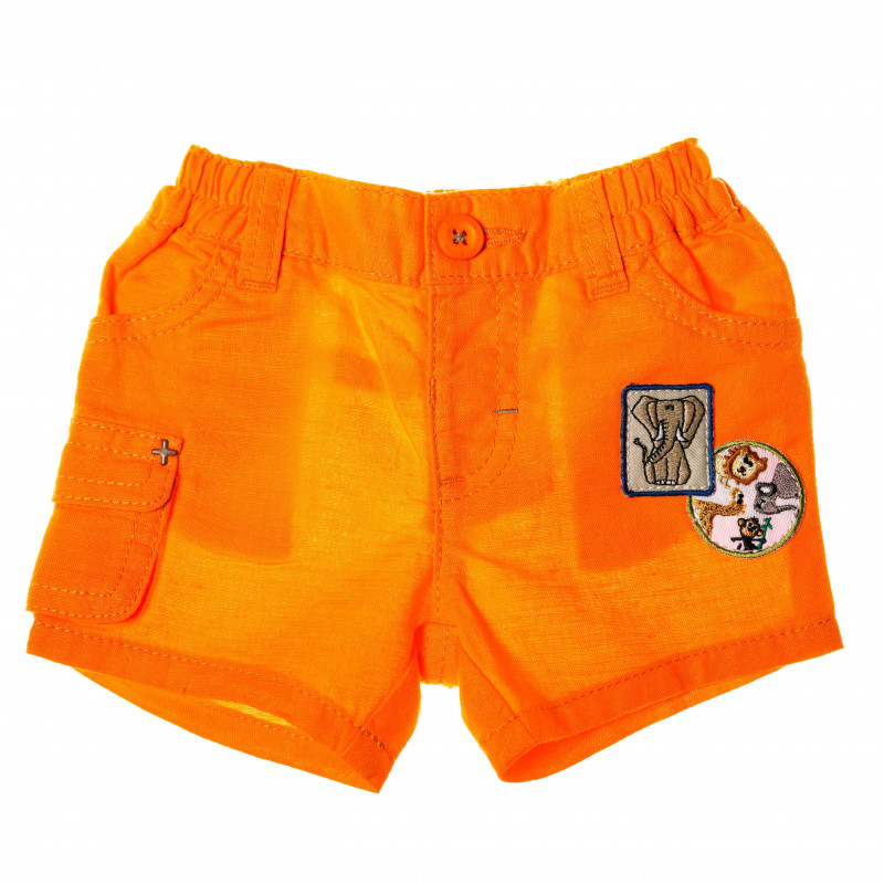 Къси панталони за бебе оранжеви  131621