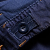 Маркови дълги панталони за момче, сини Benetton 131654 4