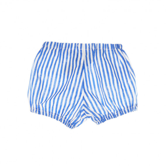 Памучни панталони за бебе за момче сини Benetton 131704 2