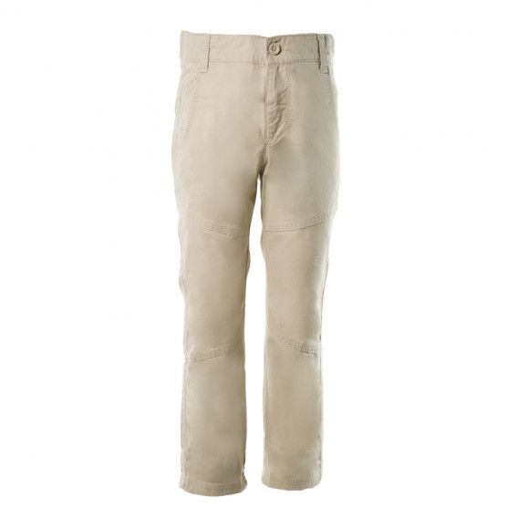 Памучни панталони за момче бежови Benetton 131757 