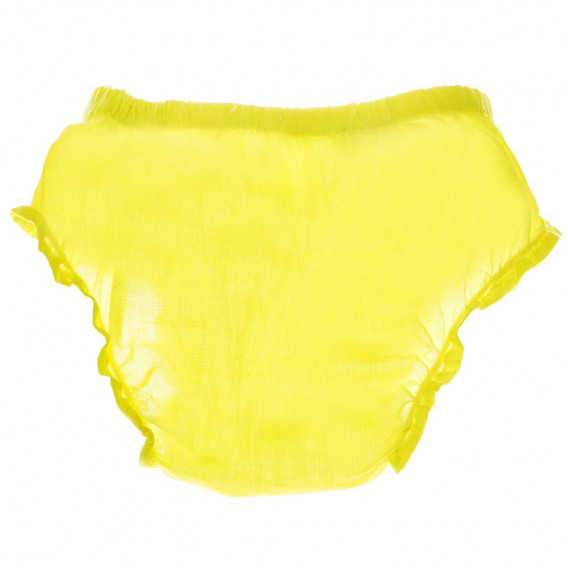 Памучен комплект за бебе за момиче жълт Benetton 131785 3