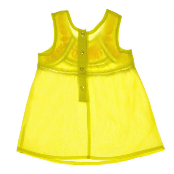 Памучен комплект за бебе за момиче жълт Benetton 131787 5