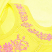 Памучен комплект за бебе за момиче жълт Benetton 131789 6