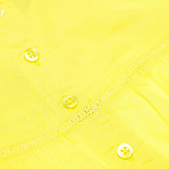 Памучен комплект за бебе за момиче жълт Benetton 131790 7