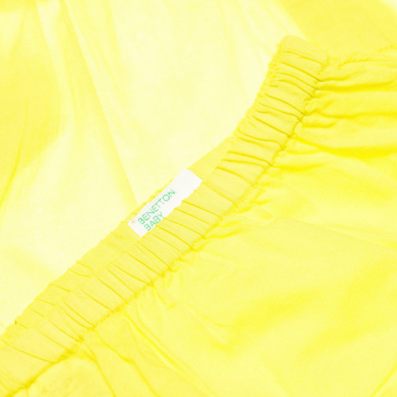 Памучен комплект за бебе за момиче жълт Benetton 131791 8