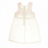 Памучна рокля с гащички за бебе момиче, бяла Benetton 131797 2