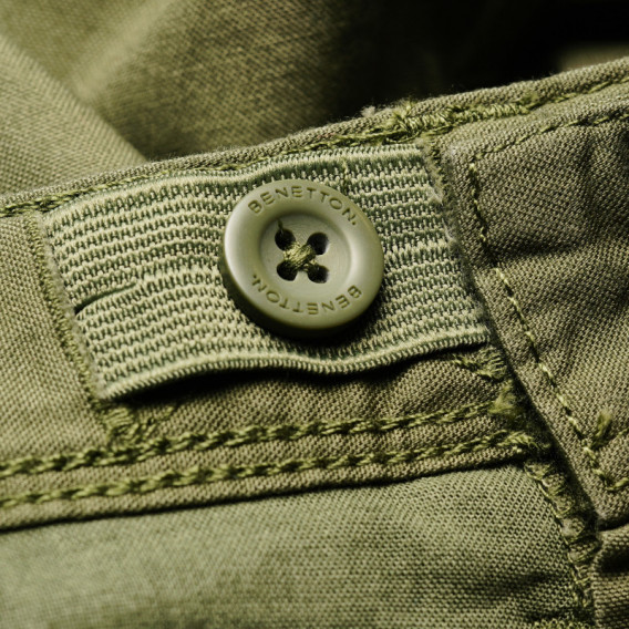 Памучни къси панталони за момче зелени Benetton 131872 4