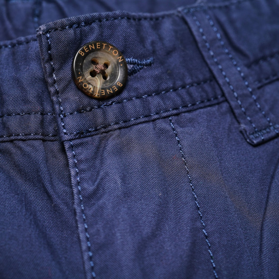 Памучни панталони за момче сини Benetton 131897 3