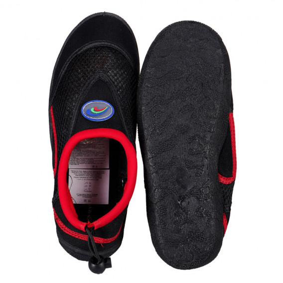 Аква обувки за момче, черни с червени орнаменти Beach Spirit 132036 3