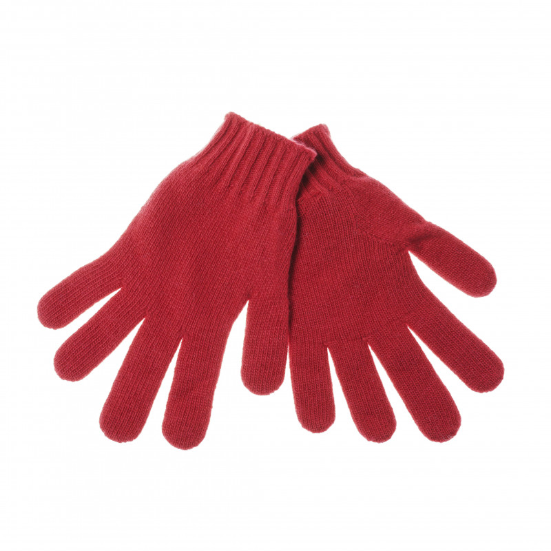 Плетени вълненеи ръкавици червени  132300