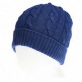 Плетена шапка за момче синя Benetton 132310 
