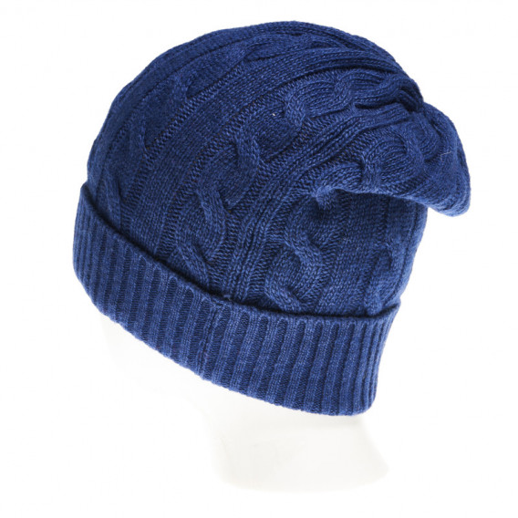 Плетена шапка за момче синя Benetton 132311 2