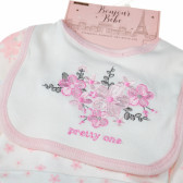Комплект за бебе момиче от 5 части с принт на розови цветя BONJOUR BEBE 13321 2