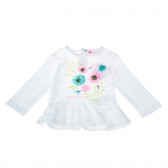 Комплект за момиче с блуза и дънки на цветя MINI MOI - Kidso.bg Комплект за момиче с блуза и дънки на цветя MINI MOI 13553