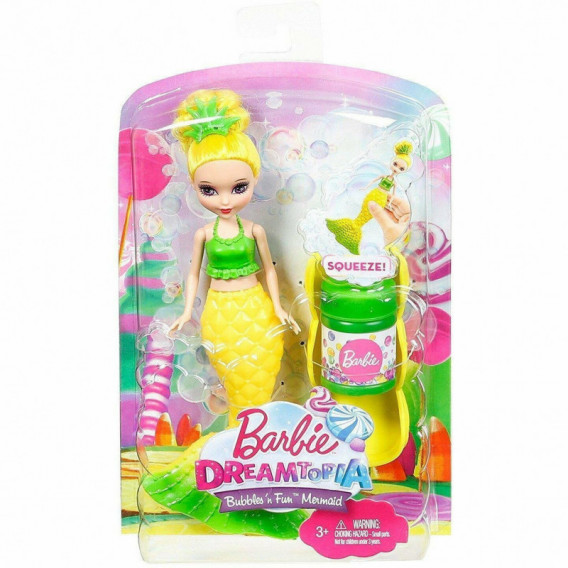 Кукла - русалка dreamtopia, с жълта опашка Barbie 136575 