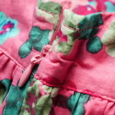 Памучна рокля с флорален принт за момиче розова Benetton 136634 3