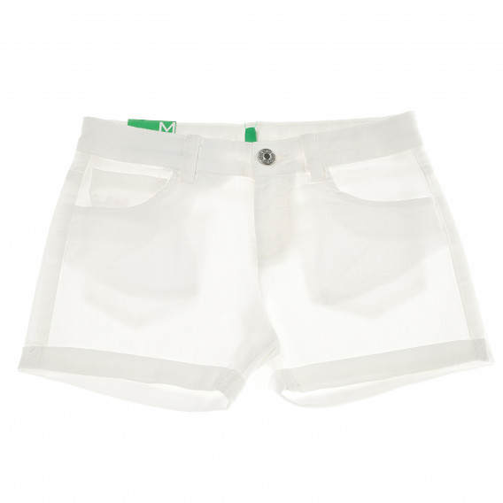 Къси панталони за момиче бели Benetton 136690 
