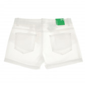 Къси панталони за момиче бели Benetton 136691 2