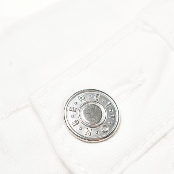 Къси панталони за момиче бели Benetton 136692 3