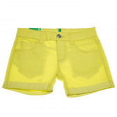 Къси панталони за момиче жълти Benetton 136698 