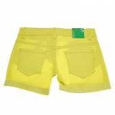 Къси панталони за момиче жълти Benetton 136699 2