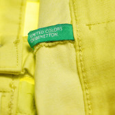 Къси панталони за момиче жълти Benetton 136701 4