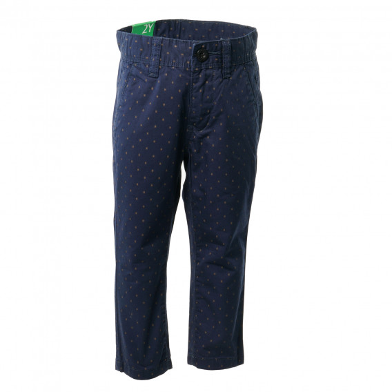 Памучни панталони за момче сини Benetton 136717 