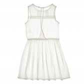 Памучна рокля без ръкави за момиче бяла Benetton 136813 2
