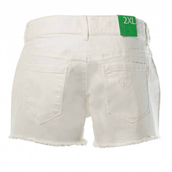 Къси панталони за момиче бели Benetton 136827 2