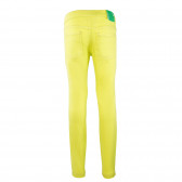 Панталони за момиче жълти Benetton 136840 2
