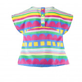 Памучна блуза с къс ръкав за момиче многоцветна Benetton 136860 2