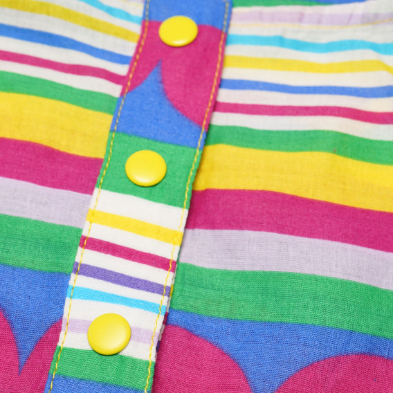 Памучна блуза с къс ръкав за момиче многоцветна Benetton 136861 3