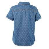 Памучна риза с къс ръкав за момче синя Benetton 136895 2