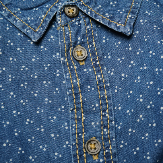Памучна риза с къс ръкав за момче синя Benetton 136896 3
