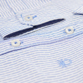 Памучна риза с дълъг ръкав за момче синя Benetton 136902 3