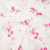 Памучна риза за момиче бяла с флорален принт Benetton 136914 6