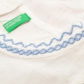 Памучна блуза без ръкав за момиче бяла Benetton 136936 2