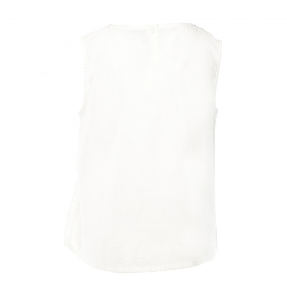 Памучна блуза без ръкав за момиче бяла Benetton 136938 4