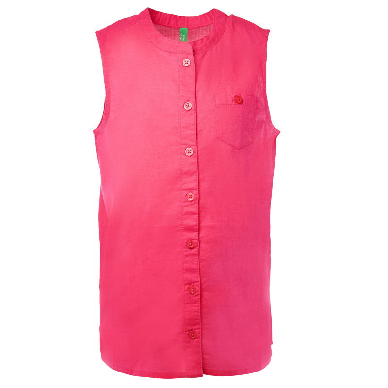 Памучна риза без ръкави за момиче розова  136939