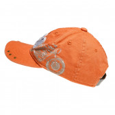 Памучна шапка с козирка за момче оранжева Benetton 136994 2