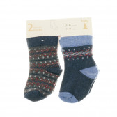 Комплект чорапи за бебе, сини Benetton 137165 