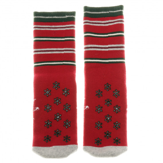 Чорапи за момиче червени Benetton 137219 3