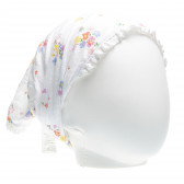 Памучна кърпа за глава за бебе за момиче бяла Benetton 138151 