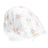 Памучна кърпа за глава за бебе за момиче бяла Benetton 138152 2