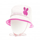 Памучна шапка за бебе за момиче розова Benetton 138153 