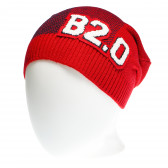 плетена шапка за момче с бял акцент Benetton 138300 