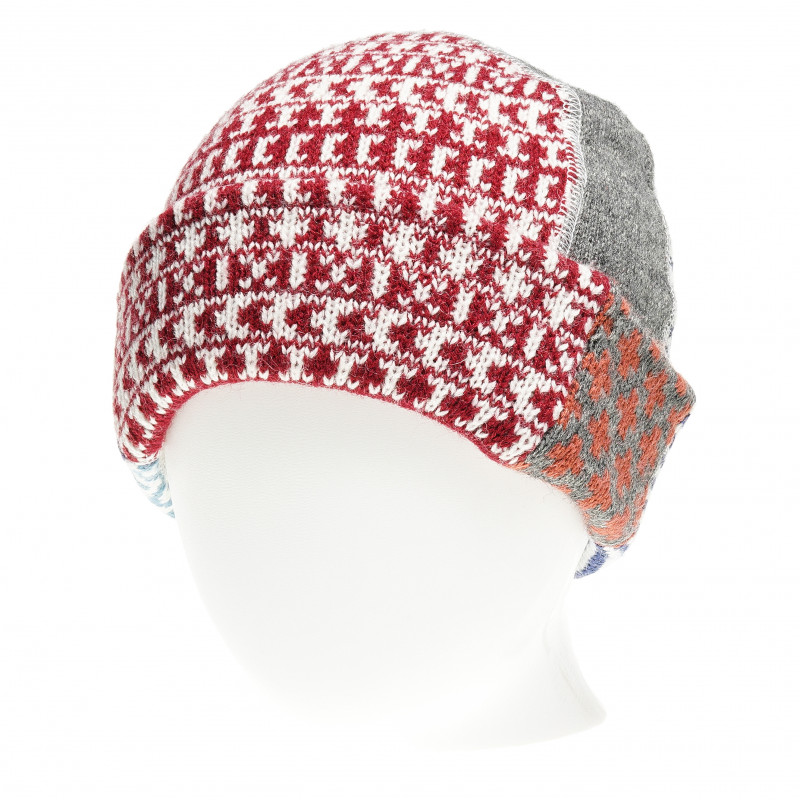 плетена шапка за момче с цветен дизайн  138459