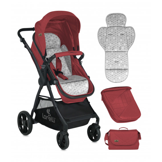 Комбинирана детска количка StarLight RED 2 в 1 Lorelli 13960 