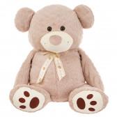 Плюшена мечка с панделка - беж, 100 см Amek toys 143684 