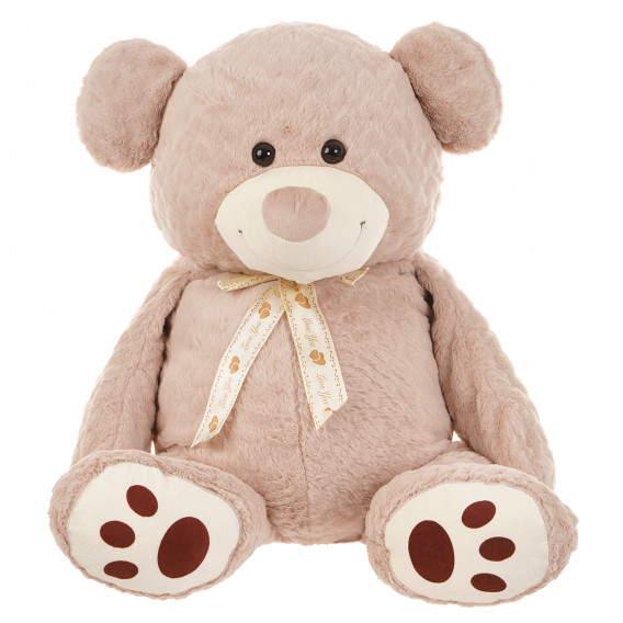 Плюшена мечка с панделка - беж, 100 см Amek toys 143684 